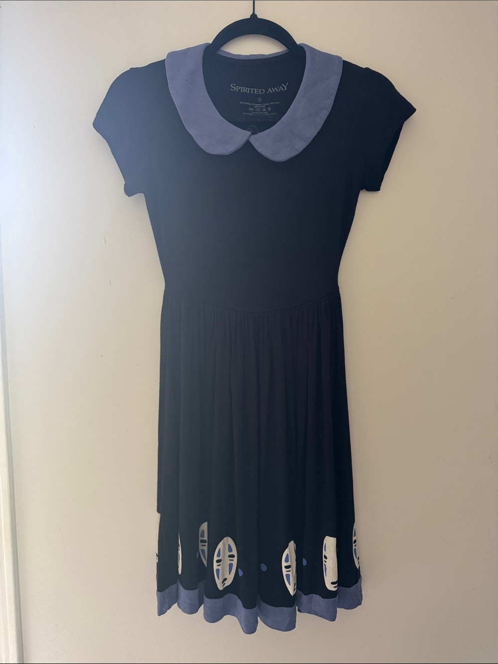 Her Universe Black Dress with Purple Collar and Hem Accents